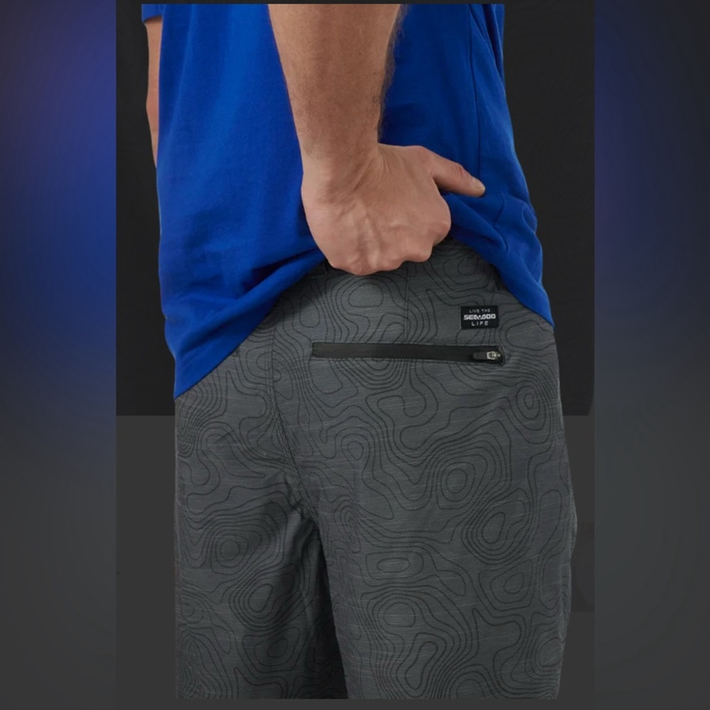 NEW Gray Sea Doo Men's 20" Sea Walkshorts Shorts S $57